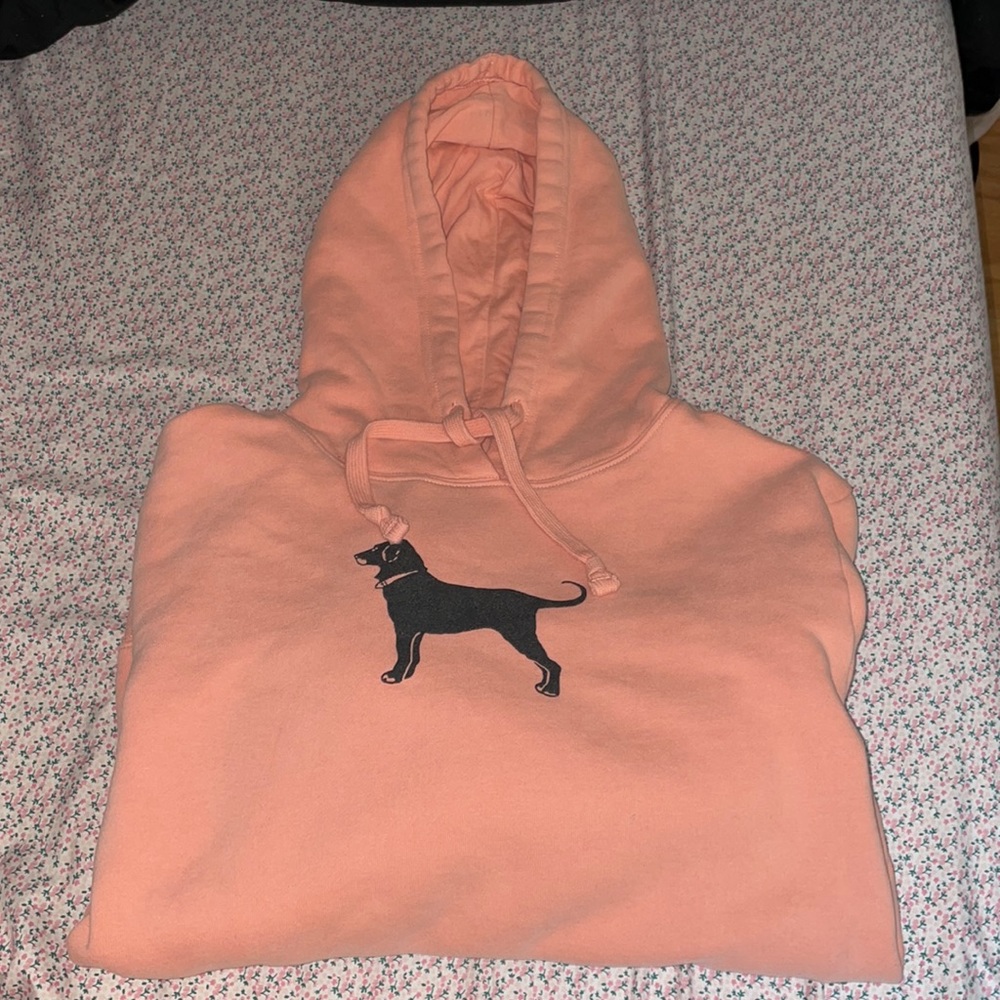 Coral Black Dog Sweatshirt
